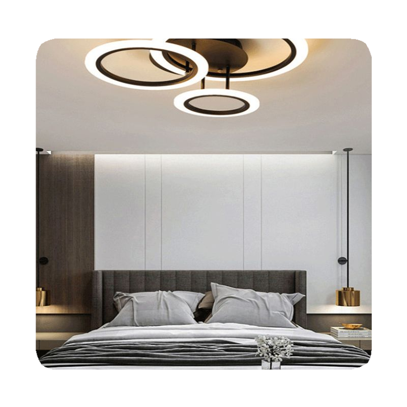 New New Design Led Ceiling Light Indoor Flush Mount Ceiling Lights Brushed Nickel For Living Room Bedroom 2024