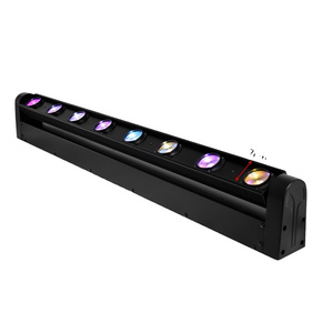 New 8x12w Moving Led Beam Bar Rgbw 4in1 8 Eyes Rgbw Beam Bar Led Lyre Disco Stage Lighting 2024