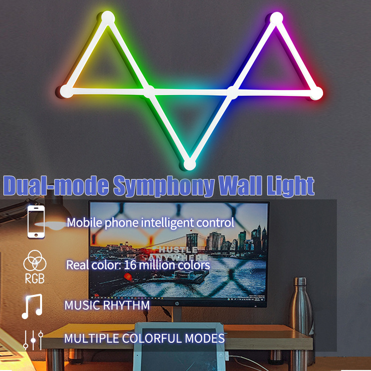 New Rgb Wall Light Wifi Led Light Bar For Gaming Streaming Rhythm Dancing Light 2024