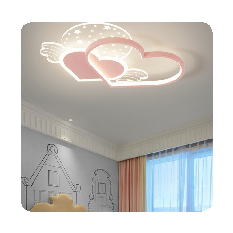 NEW Dimming Light Led Light Children's Bedroom Ceiling Light Metal Children's Room Modern Love Children's Living Room Cute