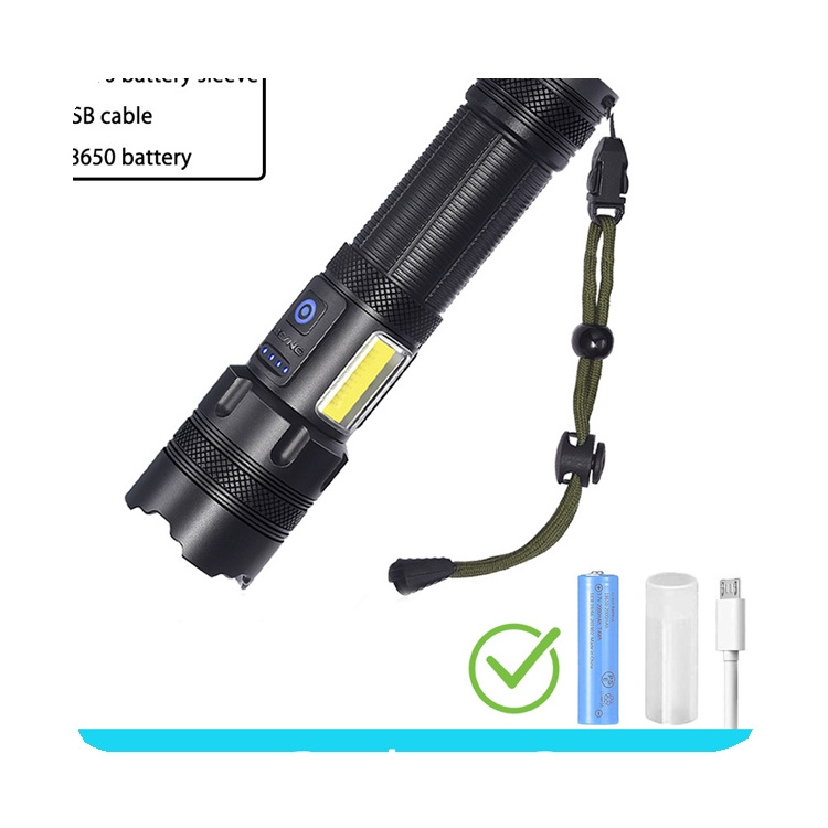 New Hot Sale Super Bright 7 Lighting Modes Xhp160 Cob Hand Flashlight Waterproof Usb Rechargeable Led Flashlight Torch Light 202