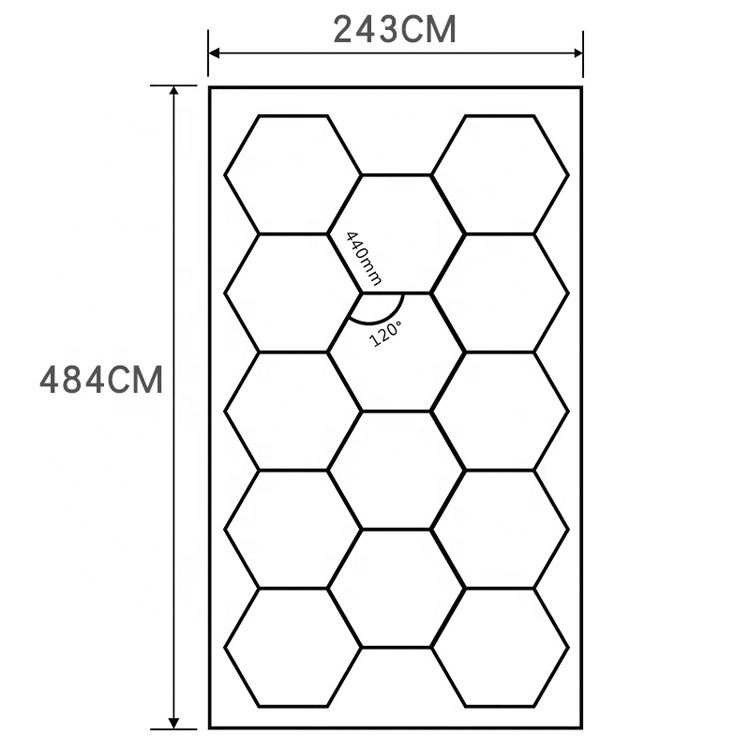 New 14 X Hexagon Led Lighting Car Detail Home Garage Wor 220v Dimmable Hexagon Led Garage Lights Ceiling 2024