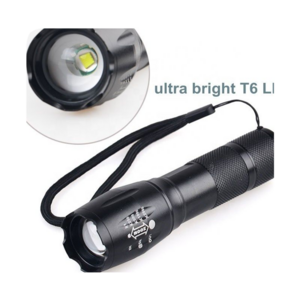 New Outdoor Super Bright Xml T6 Led Tactical Flashlight Aluminum Alloy Zoom Waterproof Flashlight 2024