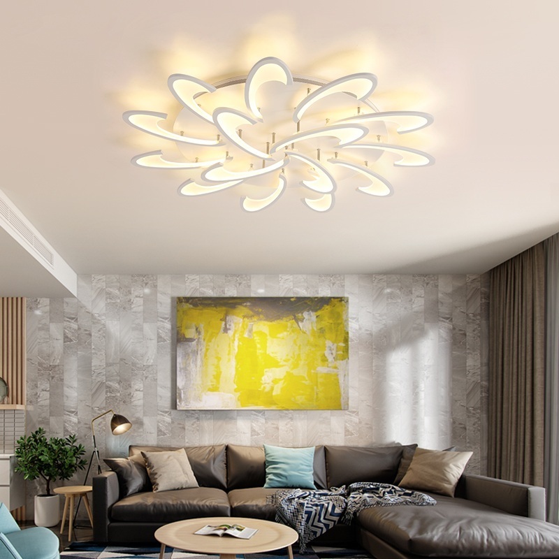 New Led Modern Ceiling Lamp Art 18 Chandelier 220v 108w Luxury Home Decoration 2024