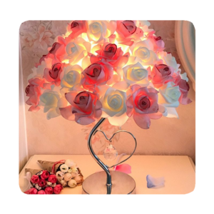 New European Style Rose Flower Led Table Lamp Wedding Party Bedroom Bedside Night Light Decoration Gift Holiday Lighting 2024