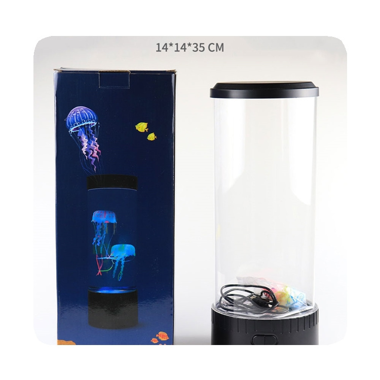 NEW Custom Fantasy Jellyfish Lamp, 7 Color Changing Round Jelly fish Aquarium Lava Lamp 2024