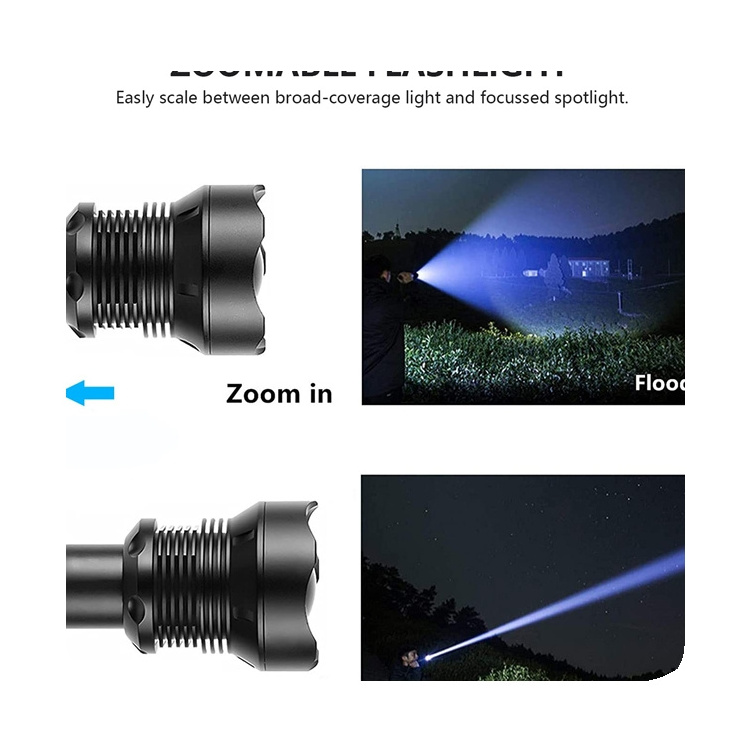 Flash Torch Light USB Rechargeable Super Bright LED Tactical Torchlight Flashlight with NEW Hot High Powerful Lumens Waterproof