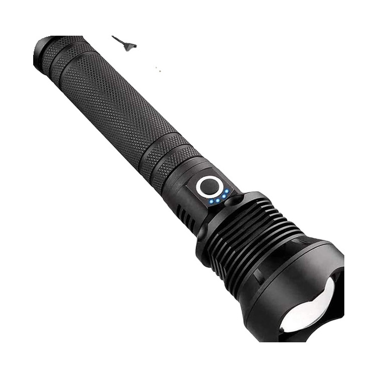 New High Power Xhp70.2 Usb Rechargeable Telescopic Zoomable Power Display Led Flashlights 5000 Lumen Hand Torch Light 2024