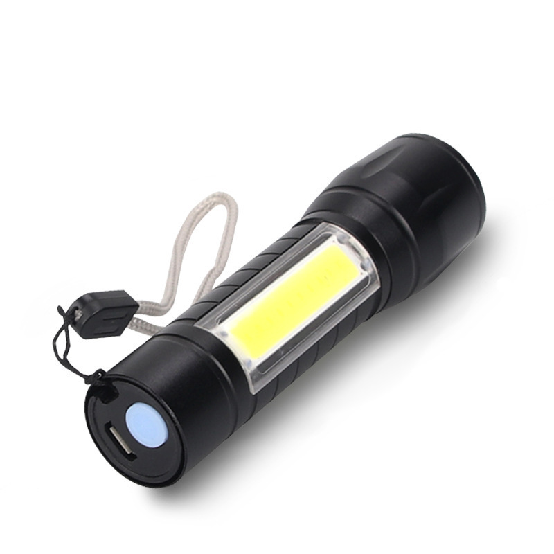 New Portable Rechargeable Zoom Led Flashlight Xpe Flash Light Torch Lantern 3 Lighting Modes Camping Light Mini Led Flashlight 2