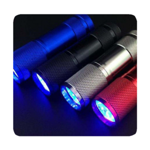 New Mini Blacklight Scorpion 9 Led Promotion Gift Torch Flash Light 365nm Uv Flashlight 2024