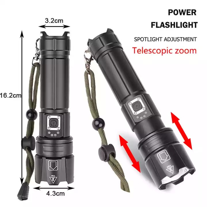 New 30w 1500m White Flash Light Rechargeable Led Torch Powerful Ultra Long Range Hand Lantern For Outdoor Lamp 2024