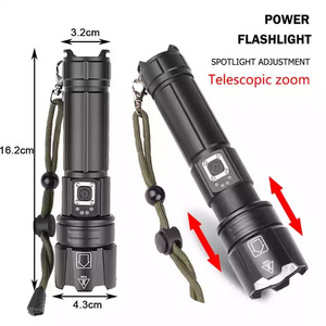 New 30w 1500m White Flash Light Rechargeable Led Torch Powerful Ultra Long Range Hand Lantern For Outdoor Lamp 2024