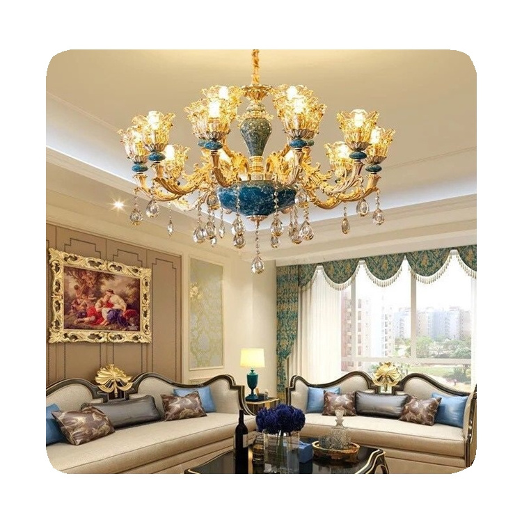 New European Vintage Hotel Pendant Lighting Art Classic Dining Modern Contemporary Chandeliers 2024 Led Crystal 10 Living Room