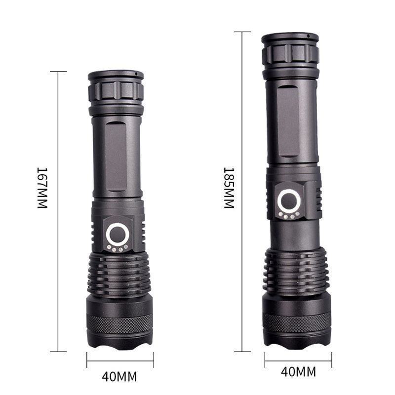 New Super Bright Zoomable Xhp50 Powerful Led Torch Flash Light Usb Rechargeable Waterproof Portable Security Tactical Flashlight