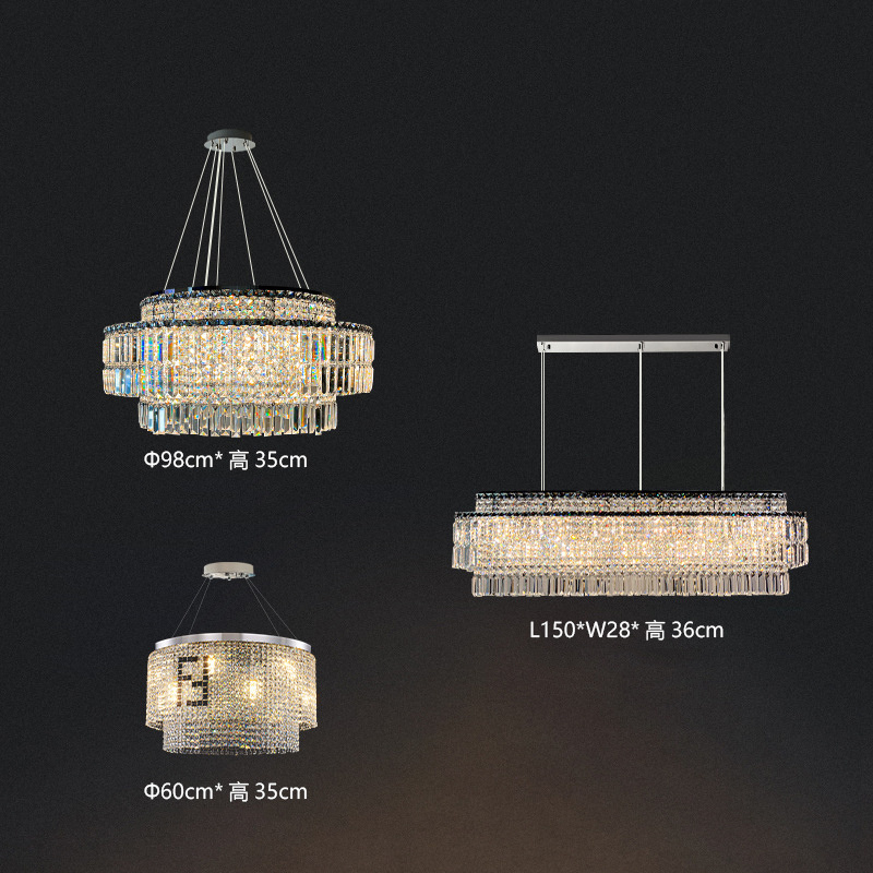 New Rustic Bedroom Dining Room Chandeliers Fixtures Lighting Ceiling Gold Led K9 Crystal Luxury Modern Chandeliers Pendant Light