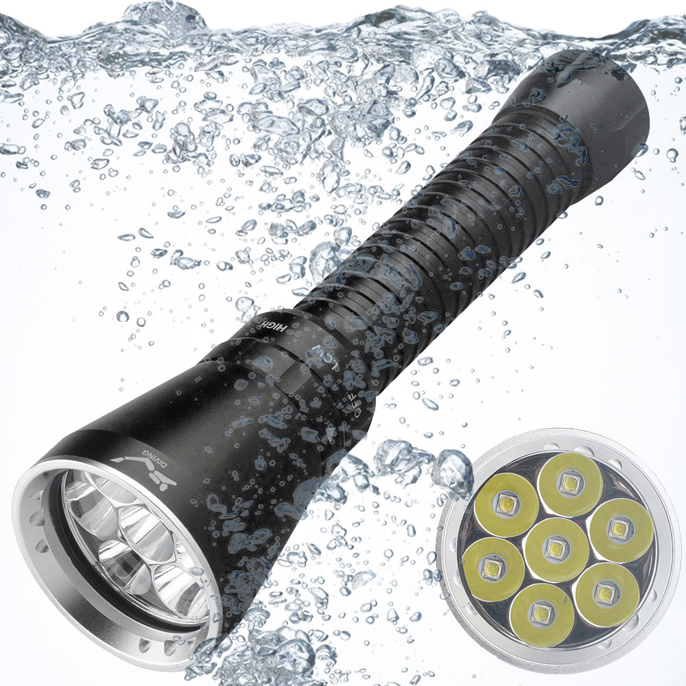 BAHE New Cold Diving Flashlight Underwater 100M Waterproof Torch UV Blue Video LED Diving Flashlight