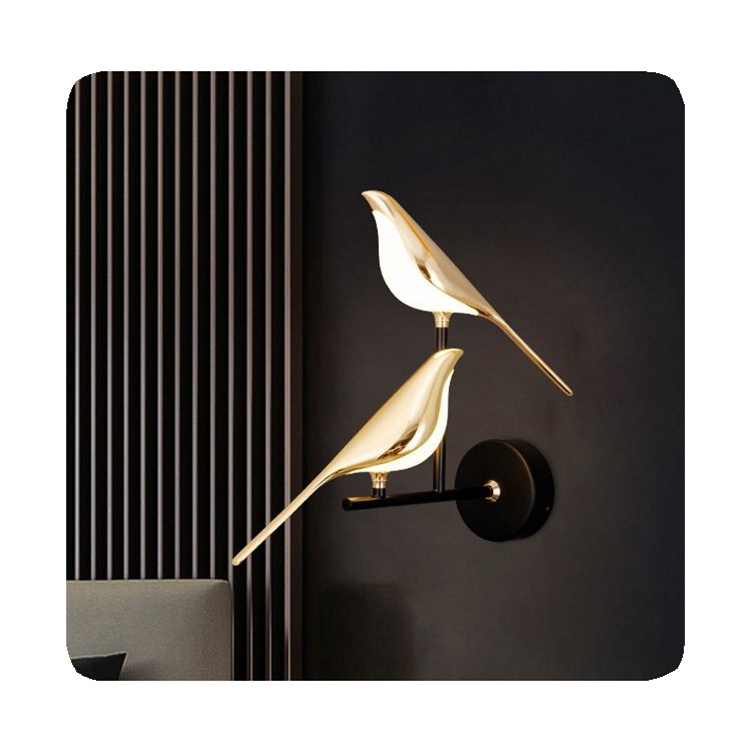 New New Bird Design Luxury Wall Light Nordic Style Wall Mounted Art Deco Modern Sparrow Led Wall Lamp Light 2024