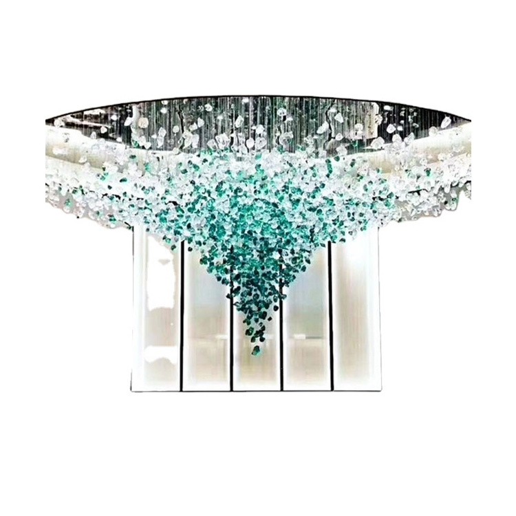 New Glass Chandelier Modern Near Me Modern Decorative Hotel Chandeliers Large Hanging Light Fixture Chandelier Banquet Hall 2024