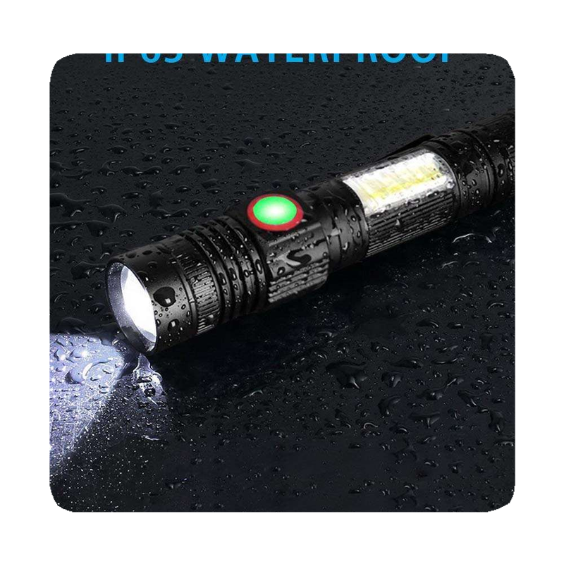 New Cob Sidelight Zoomable Camping Emergency Light Mini Led 100000 Lumens Waterproof Flashlights Torches 2024