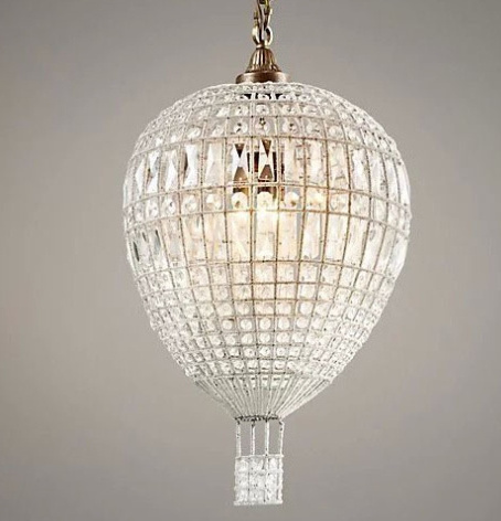 New French Modern Wholesale Retro Crystal Hot Air Balloon Chandelier For Princess Bedroom 2024