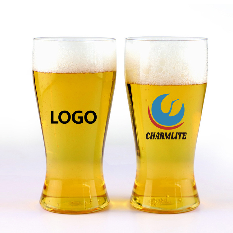 Wholesale High Quality 100% Tritan Material 16 oz Plastic Beer Glasses Shatterproof Plastic Beer Glass