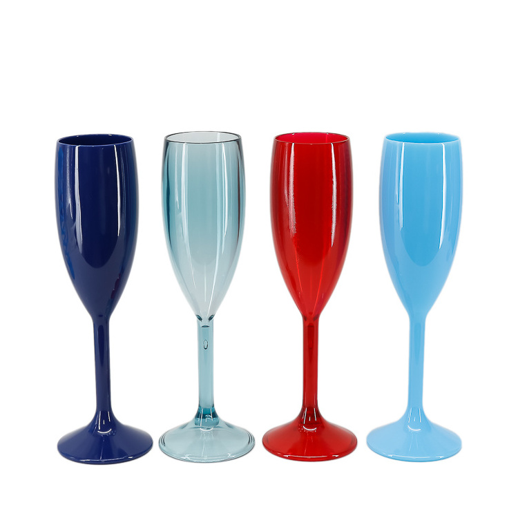 Customize Plastic Champagne Flutes Wholesale Wedding Small Nice Plastic Champagne Glasses