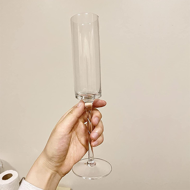 6oz Clear square acrylic wine glass crystal glassware champagne glasses flutes goblet wine glasses plastic goblets