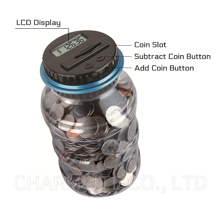 wholesale custom currency electronic piggy bank,digital coin counter