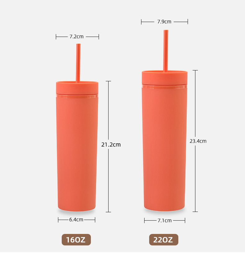 20 oz skinny sublimation tumblers drinkware straight matte black skinny tumblers with lid and straw