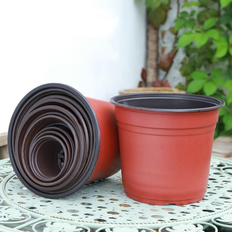 Large Outdoor Planters 1 3 5 6 7 10 15 Gallon Inch Plastic Planter Nursery Planter Pots With Drainage