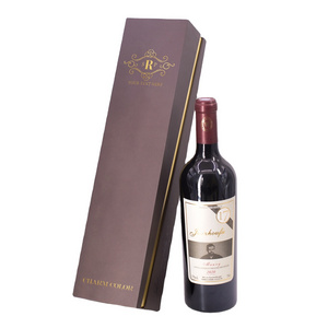 Luxury Gift Set Wine Bottle Glass Packaging Box Portable Leather Wine Gift Boxes with Flocking EVA Foam Insert