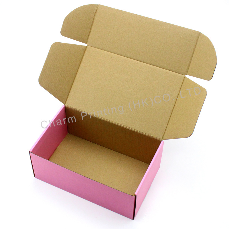 Free Sample Custom Empty Brown Kraft Paper Pink Color Women Shoe Boxes Package for High Heels,Shoe Mailer Box for Gift