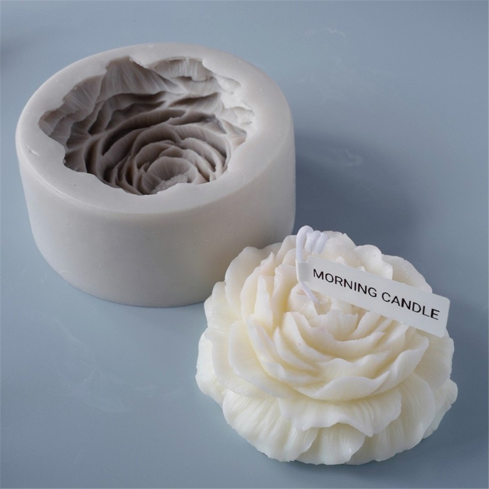 3D peony flower aromatherapy drop glue ornaments diy handmade soap candle rose fondant chocolate cake silicone mold