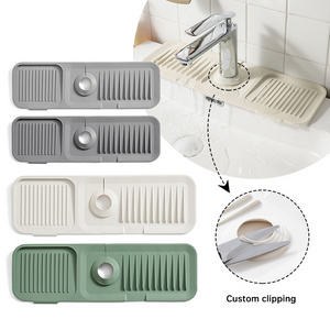 Multifunctional Silicone Sink Splash Guard Drip Sink Faucet Mat Catcher for Sink Faucet Mat Behind Faucet for Kitchen