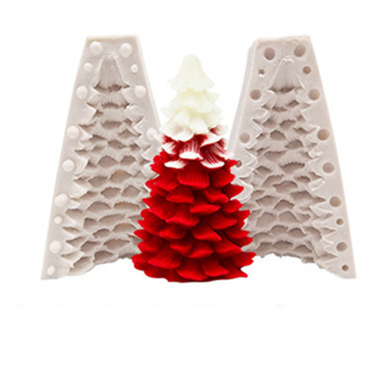 Hot Sale Christmas Tree Candle Mold  Silicone Molds for Candle Making/ Fashionable DIY Art Home Cake Decorations