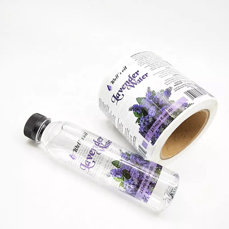 Custom Clear Transparent Stickers Labels Roll Private Waterproof vinyl shampoo plastic Bottle Label