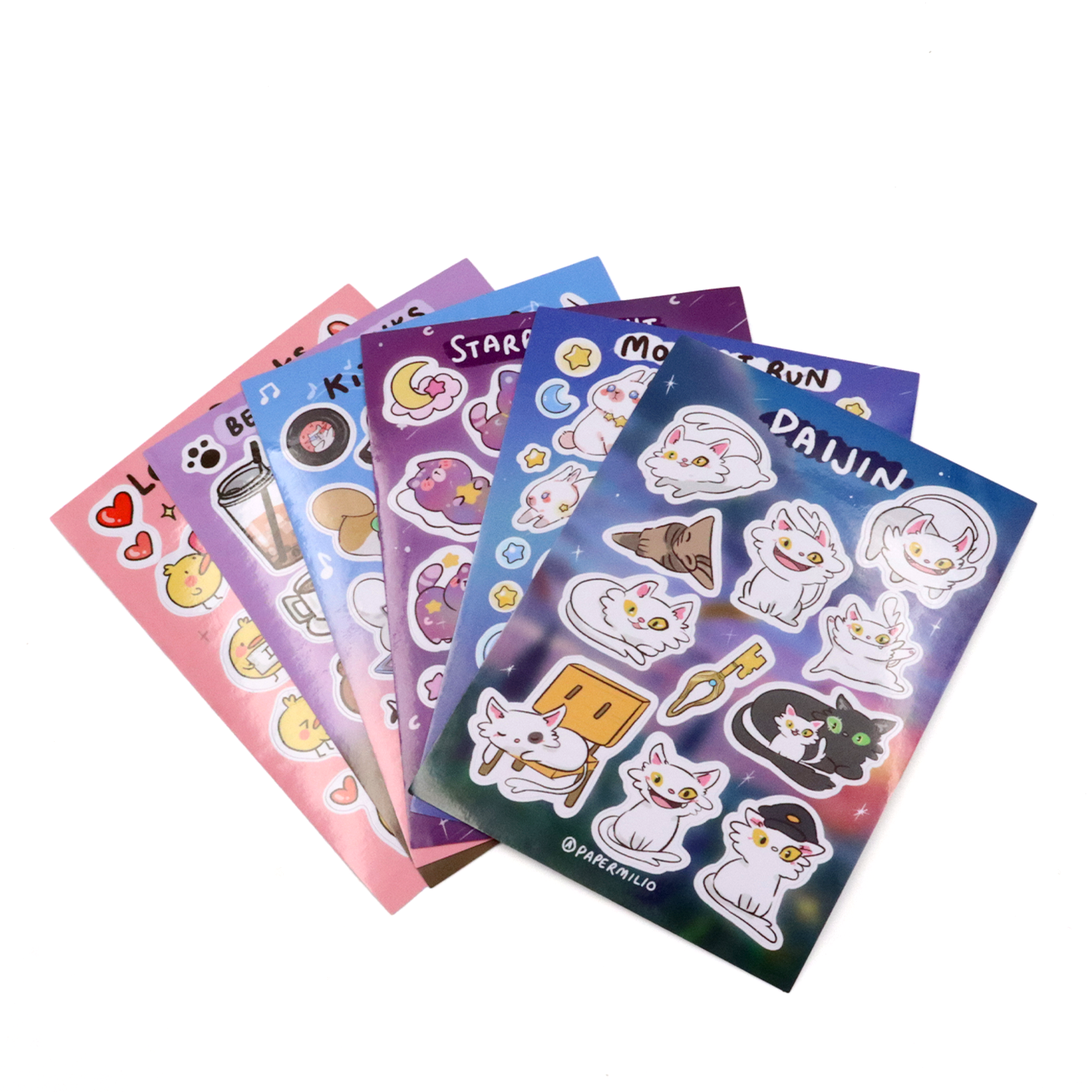 Custom Design Waterproof PVC Kiss Cut Sticker Printing Adhesive Vinyl Cartoon Stickers Sheet