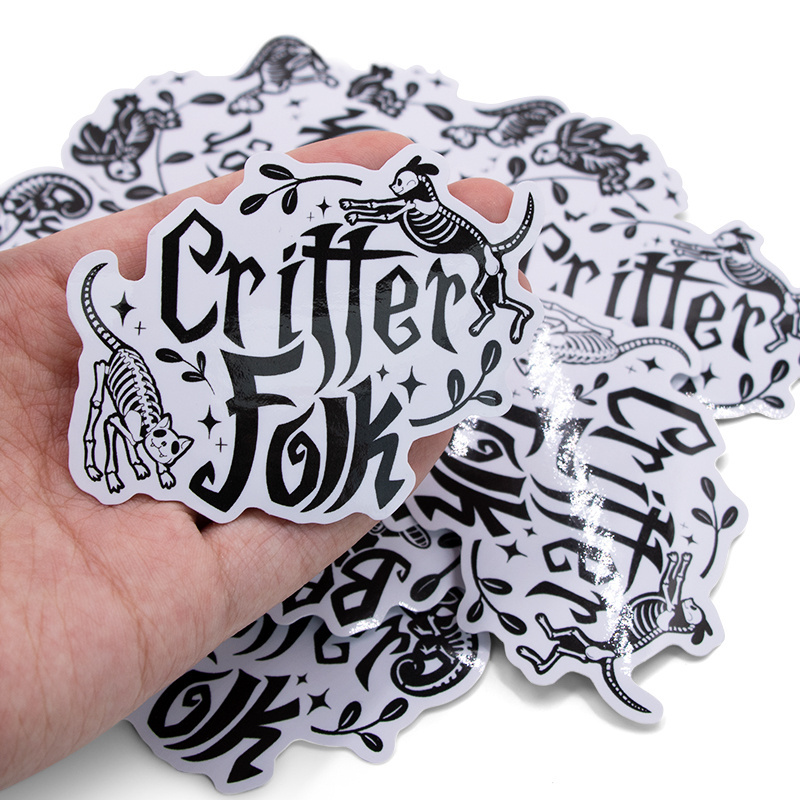 Personalized Cartoon Logo Brand Name Aesthetic Waterproof Custom Die Cut Vinyl Stickers Printing