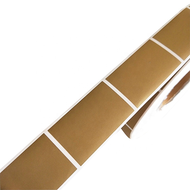 Factory Price Adhesive 3*6cm Scratch Off Gold Material  Label Roll Stickers