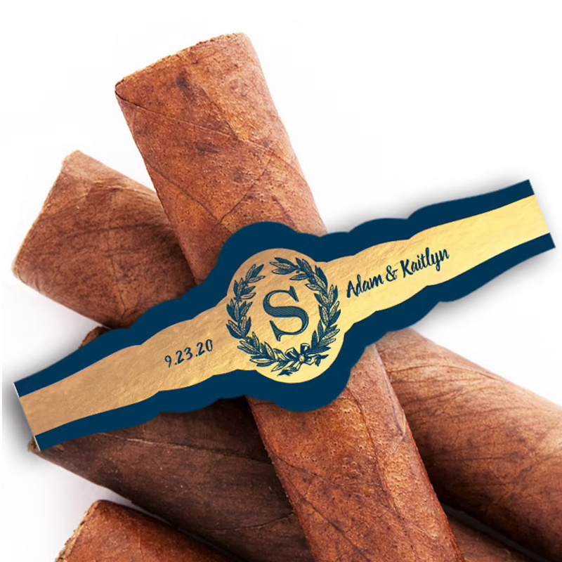 Custom Brand Cigar Labels Brand Printing Oem Embossed Cigar Wrap Private Labels For Sale