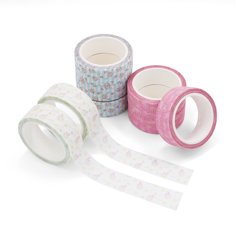 Custom Design Vinyl Masking Tape Happy Too Cartoon Adhesive Sticker Roll Decorative Washi Tape Roll