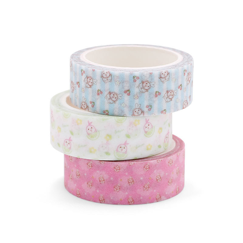 Custom Design Vinyl Masking Tape Happy Too Cartoon Adhesive Sticker Roll Decorative Washi Tape Roll