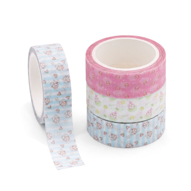 Custom Design Vinyl Masking Tape Happy Too Cartoon Adhesive Sticker Roll Decorative Washi Tape Roll