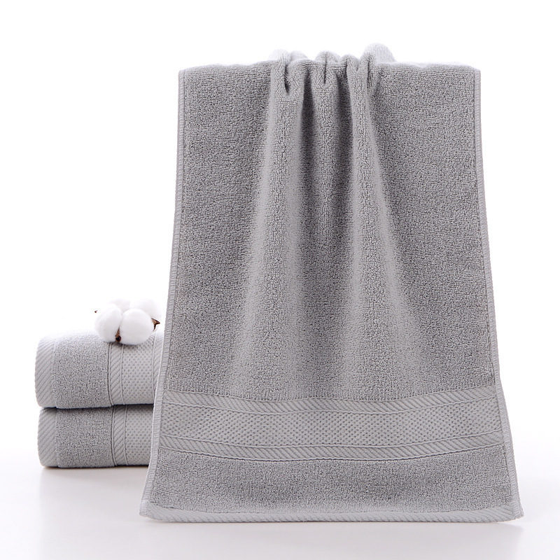 Home Premium Quality Plain dyed OEM Towel Thick Bathroom Face Shower Hotel Cotton Hand Bath Towels for Adults