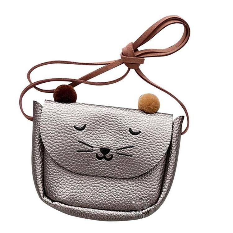 Mini Shoulder Bag Cute Cat Ear Messenger Bag Women Kids All-Match Key Coin Purse Cartoon Lovely Handbags Simple girl