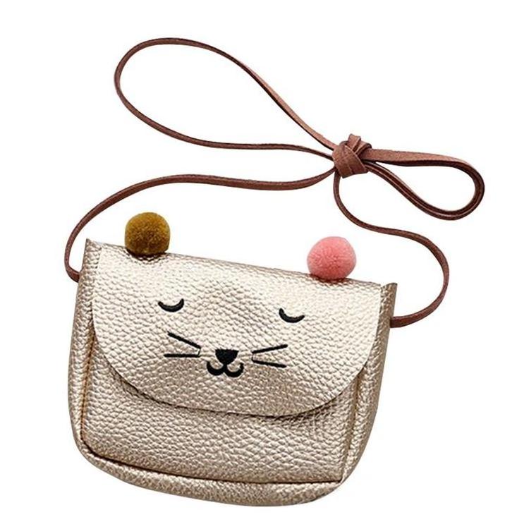 Mini Shoulder Bag Cute Cat Ear Messenger Bag Women Kids All-Match Key Coin Purse Cartoon Lovely Handbags Simple girl