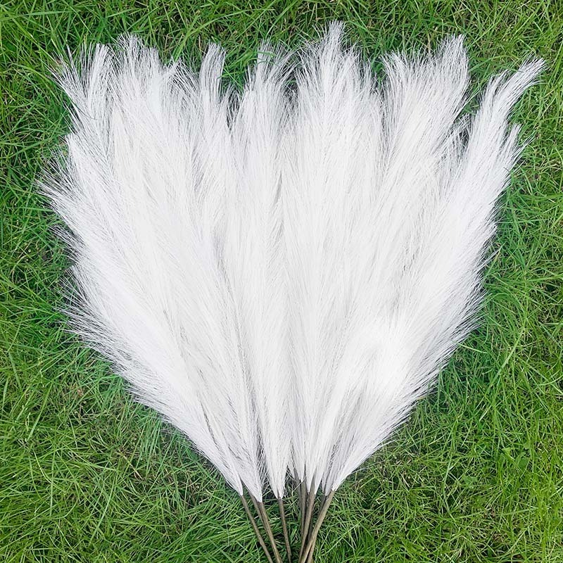 Large Artificial Pampas Grass Tall Fluffy Faux Bulrush Reed Splice stems pampas Grass for Indoor Wedding Home decor