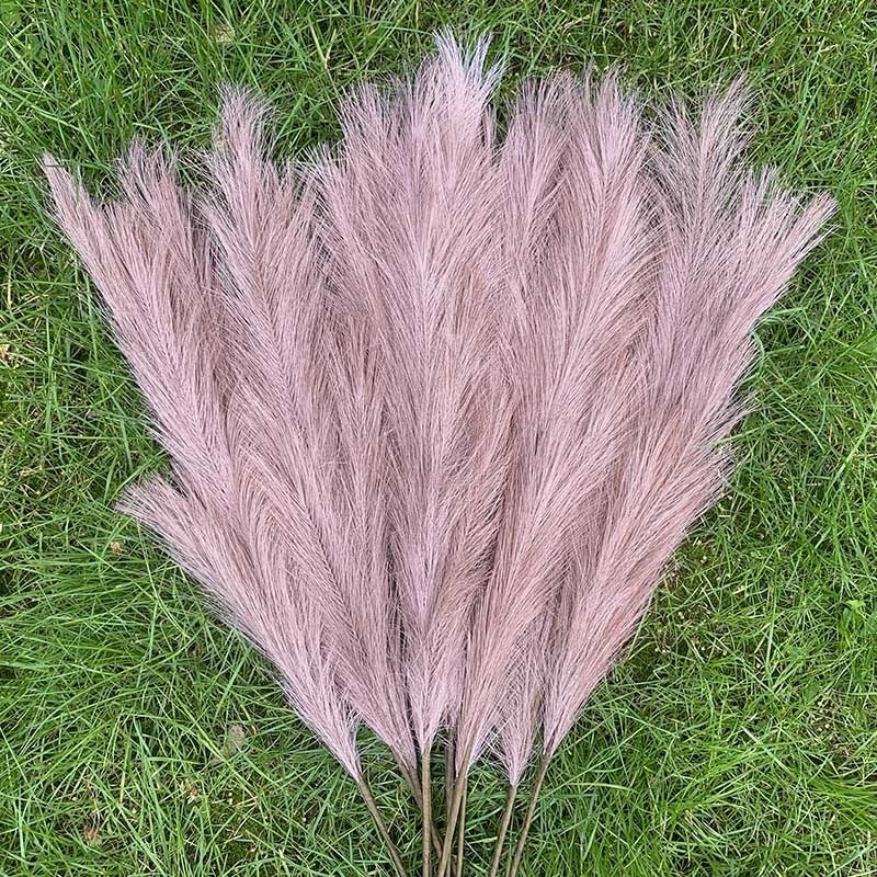 Large Artificial Pampas Grass Tall Fluffy Faux Bulrush Reed Splice stems pampas Grass for Indoor Wedding Home decor