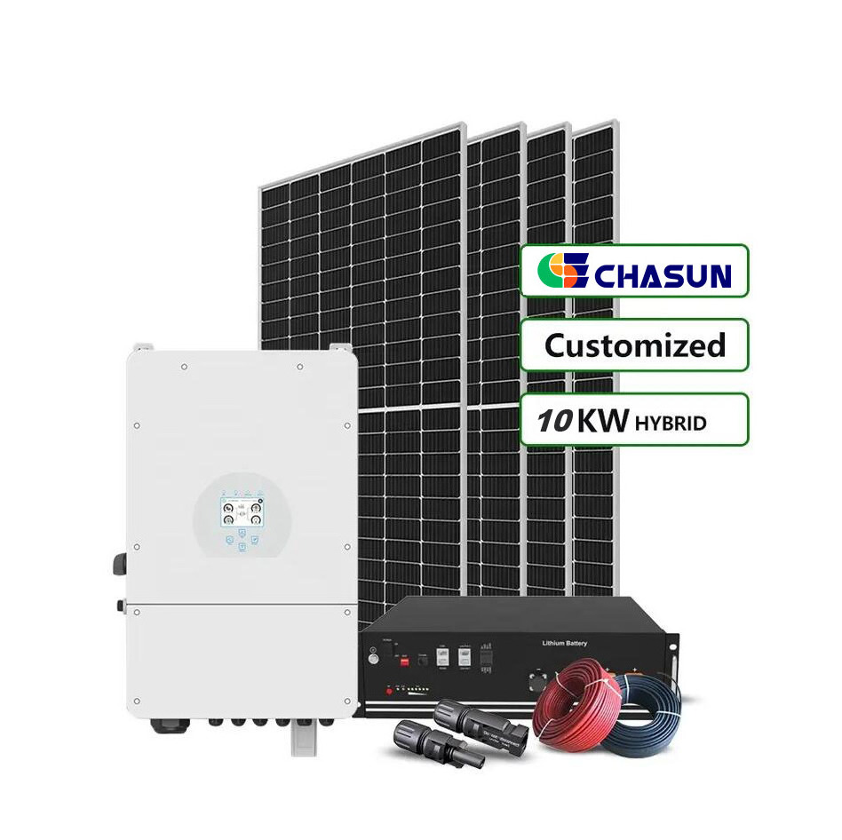 CHASUN solar tracking system hybrid 6kw kit complete solar system storage hybrid 8kw solar power system for home