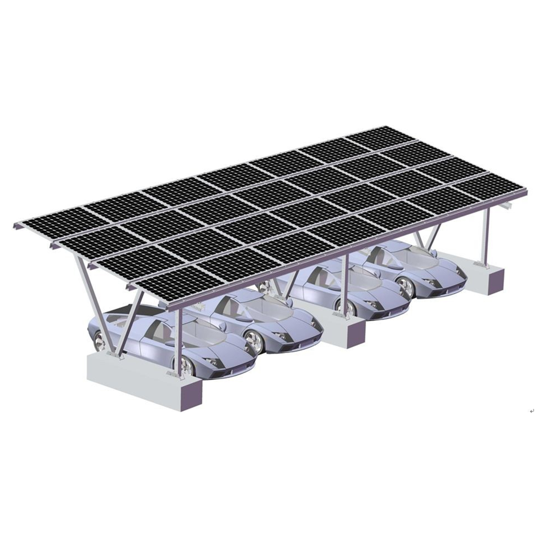 10kw Solar Aluminum Parking Structure PV Solar Carport Racking Mounting System Solar Carport Solar Panel Stand